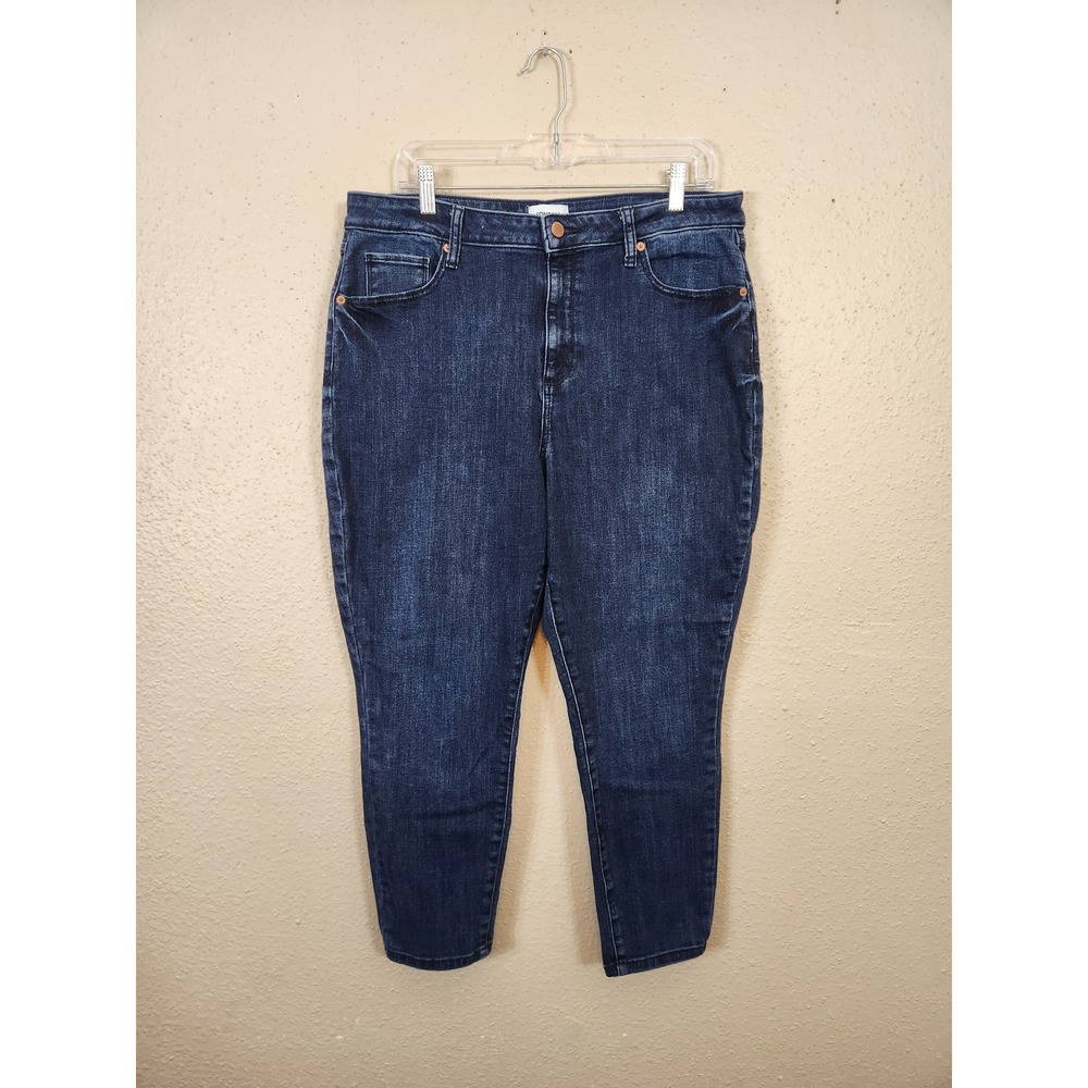 Sonoma High‎ Rise Skinny Jeans Dark Wash Denim Comfort Stretch Womens 18P